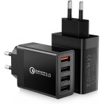 Lot de 2 chargeur usb, 33w prise usb multiple 4 ports prise chargeur rapide multiprise adaptateur secteur ...