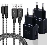 (lot de 2) chargeur usb c charge rapide avec 2m nylon c�ble pour samsung phone galaxy s22 s21 s20 fe ...