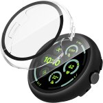 Lot de 2 coques avec verre tremp 9h pour google pixel watch 3 45 mm - etui pc ultra - mince protection ...