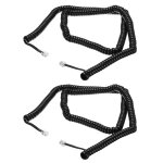 Lot de 2 cordons de t�l�phone enroul�s pour t�l�phone fixe, 7, 6 m non enroul� / 1 m enroul� rj9 4p4c ...
