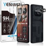 Lot de 2 films de protection d'�cran pour nothing phone 3a en verre tremp� avec 2 protections d'appareil ...