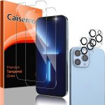 [lot de 2 + 2 film de protection vitre d'�cran en verre tremp� pour iphone 13 pro 6, 1'' et protecteur ...