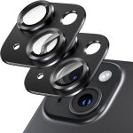 [lot de 2 protections d'objectif d'appareil photo pour iphone 15 / 15 plus, verre tremp 9h, plaque en ...