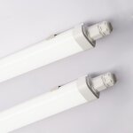 Lot de 2 reglette led 120cm avec connecteur a vis intgr 30w 3420lm ip65 6500k eclairage pour garage, ...