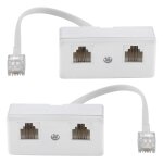 Lot de 2 rj11 adsl micro filtre micro filtre pour tlphone a large bande britannique modem adaptateur ...