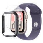 Lot de 2 verre tremp� 3d incurv� avec bords noir pour apple watch series se 3 2025 40mm 1, 57  + coque ...