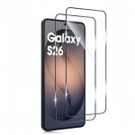 Lot de 2 verres tremp�s pour samsung galaxy s26 - film de protection d'�cran transparent - anti rayures ...