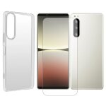Lot de 2 verre tremp� pour sony xperia 5 iv 6. 1  xqcq62b - gc, xqcq62g. gc + coque de protection transparente ...