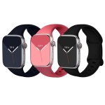 Lot de 3 bracelet silicone noir / bleu nuit / bourgogne souple pour apple watch serie 9 8 7 6 5 4 3 2 ... Lot de 3 bracelet silicone noir / bleu nuit / bourgogne souple pour apple watch serie 9 8 7 6 5 4 3 2 ...