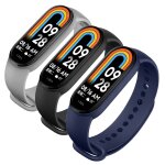 Lot de 3 bracelet pour xiaomi mi band 5 / xiaomi mi band 6 / xiaomi mi band 7 couleurs noir - gris - ...