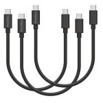 Lot 3 cables 20cm usb - c usb - c noir pour asus zenfone 5 - 5z - 3zooms phonillico�