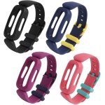 Lot de 4 bracelets de rechange compatibles avec fitbit ace 3 pour enfants, en silicone doux et doux pour ...