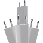 Lot de 4 chargeurs secteur 5w  adaptateur mural universel 1a avec port usb - a  compatible ios, android ...