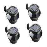 Lot de 4 lampes solaires etanches pour gouttières ¿ eclairage extérieur led intelligent, installation ... Lot de 4 lampes solaires etanches pour gouttières ¿ eclairage extérieur led intelligent, installation ...