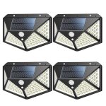 Lot de 4 lampes solaires d'extérieur 100 led capteur de mouvement de lumière solaire extérieure projecteur ... Lot de 4 lampes solaires d'extérieur 100 led capteur de mouvement de lumière solaire extérieure projecteur ...