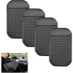 Lot de 4 tapis antid�rapants autocollants pour tableau de bord de voiture - pour t�l�phone portable, ...