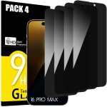 Lot - 4 vitre protection verre trempé anti - espion pour iphone 16 pro max - noir - e. f. connection Lot - 4 vitre protection verre trempé anti - espion pour iphone 16 pro max - noir - e. f. connection