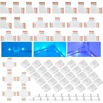 Lot de 45 connecteurs de bande led pour bande lumineuse 4 broches 8 mm connecteurs sans soudure en forme ... Lot de 45 connecteurs de bande led pour bande lumineuse 4 broches 8 mm connecteurs sans soudure en forme ...