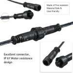 Lot de 5 câbles d'extension pour éclairage de terrasse, 1 m de long, 2 broches, étanche ip67 avec connecteur ... Lot de 5 câbles d'extension pour éclairage de terrasse, 1 m de long, 2 broches, étanche ip67 avec connecteur ...