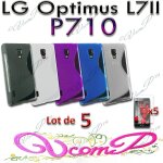 Lot de 5x coque etui housse pochette silicone gel motif s vague s - line transparent violet blanc noir ...