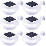 Lot de 6 lampes solaires de gouttire ufo - veilleuses led intelligentes pour dcoration extrieure de ...
