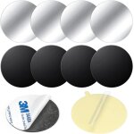 Lot de 8 plaques m��talliques autocollantes de 40 mm pour aimants de voiture, support de t��l��phone ...