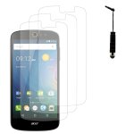 Lot / pack de 3 films pour acer liquid z530 / z530s protection d'cran clear transparent + mini stylet ...