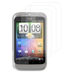 Lot / pack de 3 films pour htc wildfire s g13 / pg76110 protection d'cran clear transparent