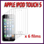 Lot / pack de 6 films pour apple ipod touch 5 / 5g protection d'�cran clear transparent