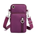 Love zipper mesdames petit sac de t�l�phone (violet fonc� 20 * 10 * 5cm), brassard de sport messenger ...