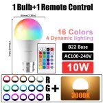 Lugh - ampoule led rgb multicolore e27 b22, base 16 couleurs, 110v 220v, eclairage intelligent, variable, ... Lugh - ampoule led rgb multicolore e27 b22, base 16 couleurs, 110v 220v, eclairage intelligent, variable, ...
