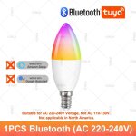 Lugh - bluetooth 220 - 240vtuya e14 lampe a bougie vie intelligente app contr�le ampoule intelligente ...