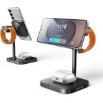 Lululook station de charge 3 en 1 aluminium pour samsung s25 ultra - charge rapide 15w, galaxy watch ...