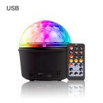 Lumi�re disco dj 3 en 1, haut - parleur bluetooth, 9 couleurs, boule magique, lumi�re de f�te, son, stroboscop ...