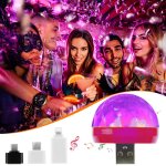Lumi�re disco portable usb connect�e, t�l�phone, boule magique pour famille, f�te, club, lumi�re de sc�ne, ...