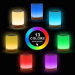 Lumi�re de nuit led, lampe de table de chevet intelligente, contr�le tactile, rechargeable