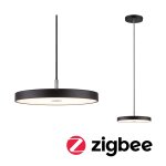 Luminaire en suspension led smart home zigbee 3. 0 hildor 2700k 1000lm 17w noir mat gradable