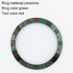 Lunette gmt 38 - 30. 7mm, revêtement en céramique / aluminium luminescent 24 / 12, inserts de lunette ... Lunette gmt 38 - 30. 7mm, revêtement en céramique / aluminium luminescent 24 / 12, inserts de lunette ...