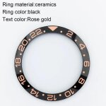 Lunette gmt 38 - 30. 7mm, revêtement en céramique / aluminium luminescent 24 / 12, inserts de lunette ... Lunette gmt 38 - 30. 7mm, revêtement en céramique / aluminium luminescent 24 / 12, inserts de lunette ...