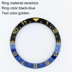 Lunette gmt 38 - 30. 7mm, revêtement en céramique / aluminium luminescent 24 / 12, inserts de lunette ... Lunette gmt 38 - 30. 7mm, revêtement en céramique / aluminium luminescent 24 / 12, inserts de lunette ...