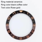 Lunette gmt 38 - 30. 7mm, revêtement en céramique / aluminium luminescent 24 / 12, inserts de lunette ... Lunette gmt 38 - 30. 7mm, revêtement en céramique / aluminium luminescent 24 / 12, inserts de lunette ...