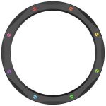 Lunette de rechange en m�tal pour montre xiaomi watch s4 / s4 esim / s3 / s3 esim (arc - en - ciel noir) ...