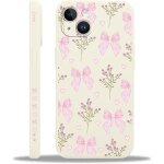 Maa - coque pour iphone 15 plus 6, 7 , aesthetic fleur noeud mignon papillon coeur motif design etui ...