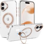 Mab - magntique coque four iphone 16 plus 6. 7 , avec 360 & 120 bquille rglable, compatible avec magsafe, ...