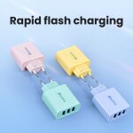 Macaron - chargeur rapide a 3 ports usb pour téléphone portable, adaptateur universel de charge pour ... Macaron - chargeur rapide a 3 ports usb pour téléphone portable, adaptateur universel de charge pour ...