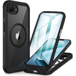 Magntique coque iphone 16e, compatible avec magsafe intgr verre tremp 9h protection ecran, 360 degrs ...