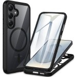 Magn�tique coque samsung s25 plus / s24 plus, antichoc housse avec protection d'�cran, 360 t�l�phone ...