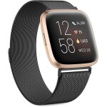 Mtal bracelet compatible pour fitbit versa / versa 2 / versa lite pour femme homme, acier inoxydable ...