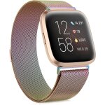 Mtal bracelet compatible pour fitbit versa / versa 2 / versa lite pour femme homme, acier inoxydable ...