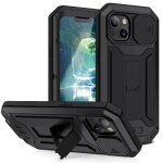 M�tal stand t�l�phone etui pour iphone 14 protecteur d'�cran en verre construit dans la baillou de cam�ra ...